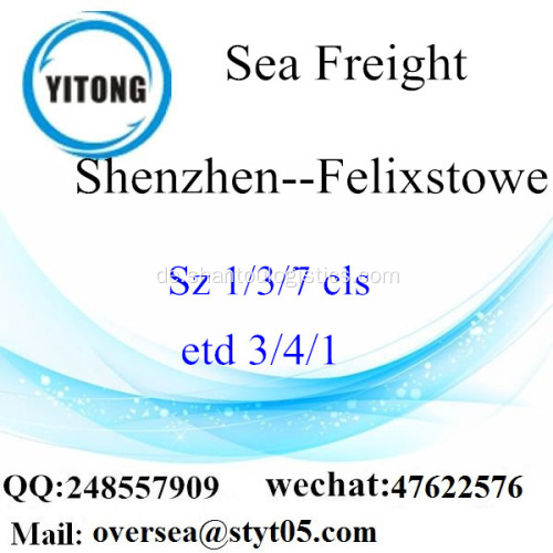 Shenzhen-Hafen LCL Konsolidierung nach Felixstowe
